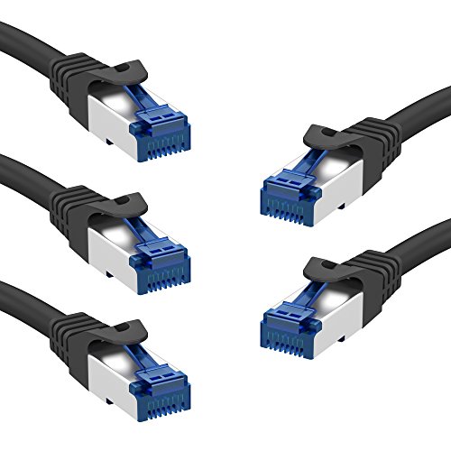 KabelDirekt – 5x 0,25m – Netzwerk, Ethernet, Lan & Patch Kabel (überträgt maximale Glasfaser Geschwindigkeit & ist geeignet für Gigabit Netzwerke, Switches, Router, Modems mit RJ45 Eingang, silber) von KabelDirekt