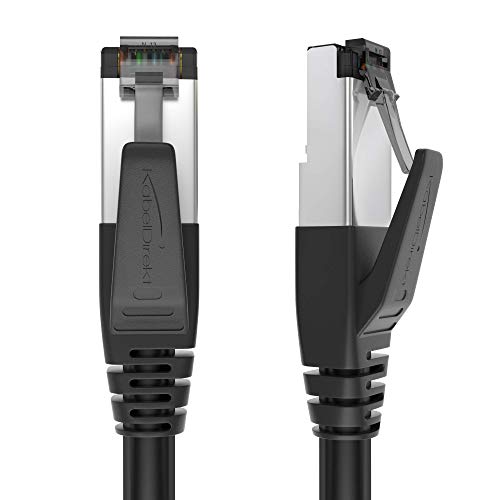 KabelDirekt – Cat 8 Netzwerkkabel, 40 Gigabit, flexibel & bruchfest konstruiert – 0,5 m (LAN Kabel/Ethernet Kabel, überträgt maximale Glasfaser Geschwindigkeit und ist geeignet für Gaming/PS5/Xbox) von KabelDirekt