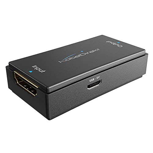 KabelDirekt – HDMI 2.0 aktiver Repeater (Signal-Verstärker, UHD 4K/60Hz, HDR, YUV 4:4:4, max. 50m Reichweite, HDCP 2.2, Buchse-Buchse) von KabelDirekt