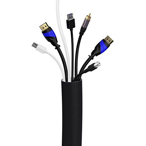 KabelDirekt – Kabel Schlauch – 1m (Sleeve aus Neopren, 2,9 cm Durchmesser, schwarz/weiß) von KabelDirekt