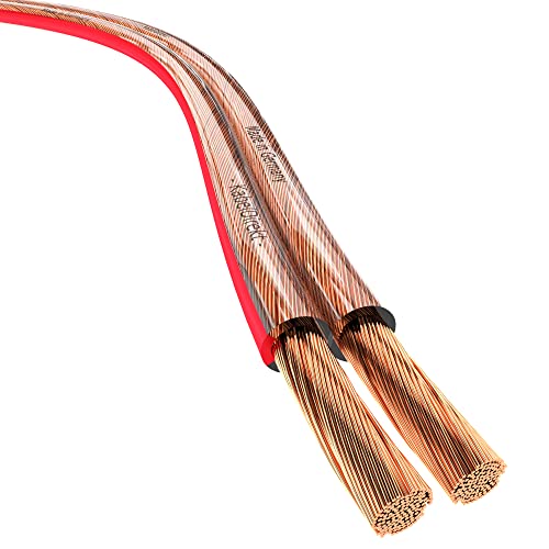 KabelDirekt – Lautsprecherkabel – Made in Germany – aus reinem Kupfer – 50m (2x4mm² HiFi Audio Boxenkabel für Lautsprecher & Surround Systeme, reines Kupfer, mit Polaritätskennzeichnung) von KabelDirekt