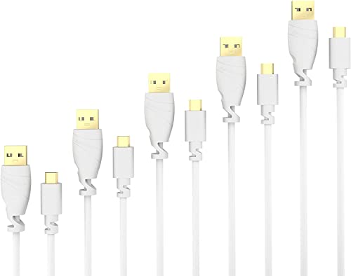 KabelDirekt – Micro USB Kabel – 5x 0,5m (USB 2.0, Ladekabel, Datenkabel, weiß) – TOP Series von KabelDirekt