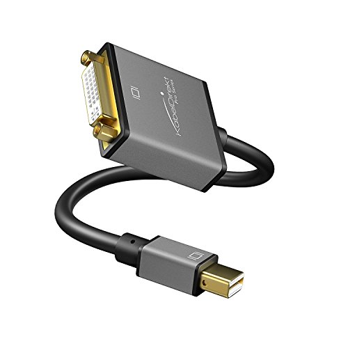 KabelDirekt – Mini DisplayPort (Mini DP) auf DVI Adapter – 0,15m (maximale Auflösung 4K/30Hz, 24k vergoldete Kontakte, für PC, iMAC, MacBook Pro, MacBook Air, Space Grey) – PRO Series von KabelDirekt