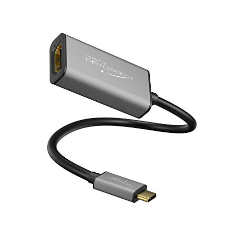 KabelDirekt – USB C auf HDMI Adapter – 0,15m (unterstützt Auflösungen bis zu 4K/60Hz, USB C 3.1 und Thunderbolt 3, geeignet für MacBook Pro 2016/2017, MacBook 12“, Chromebook Pixel uvm.) von KabelDirekt