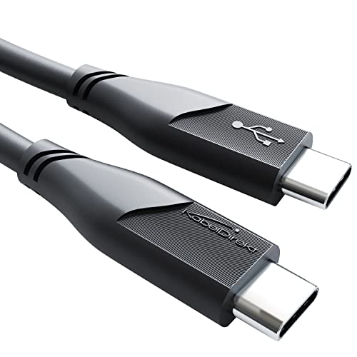 KabelDirekt – flexibles USB C Kabel zum Schnellladen, USB 2.0 – 3 m (lädt Handys/Laptops mit 100W dank Power Delivery 3, ist höchst biegsam und robust, funktioniert als Ladekabel/Datenkabel, Schwarz) von KabelDirekt