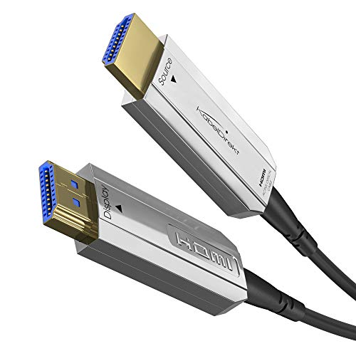 KabelDirekt – optisches 4K HDMI Kabel – 100m (kompatibel mit HDMI 2.0a/b 2.0, 1.4a, 4K Ultra HD, 3D, Full HD, 1080p, HDR, ARC, Highspeed mit Ethernet, PS4, Xbox, HDTV) – PRO Series von KabelDirekt