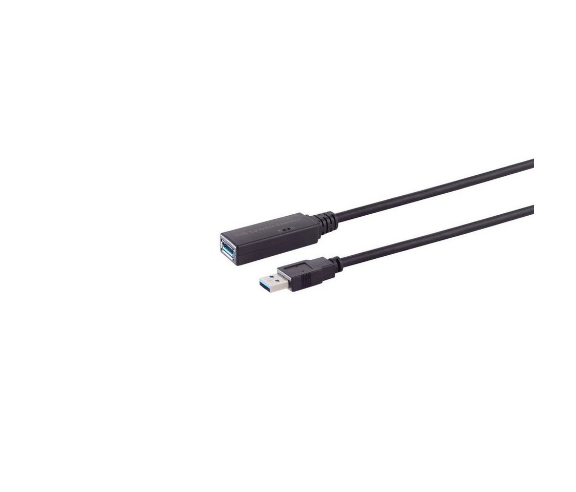 Kabelbude.eu Aktive USB-A Verlängerung, USB 3.0, 5Gbps, 15m USB-Kabel, (1500 cm) von Kabelbude.eu