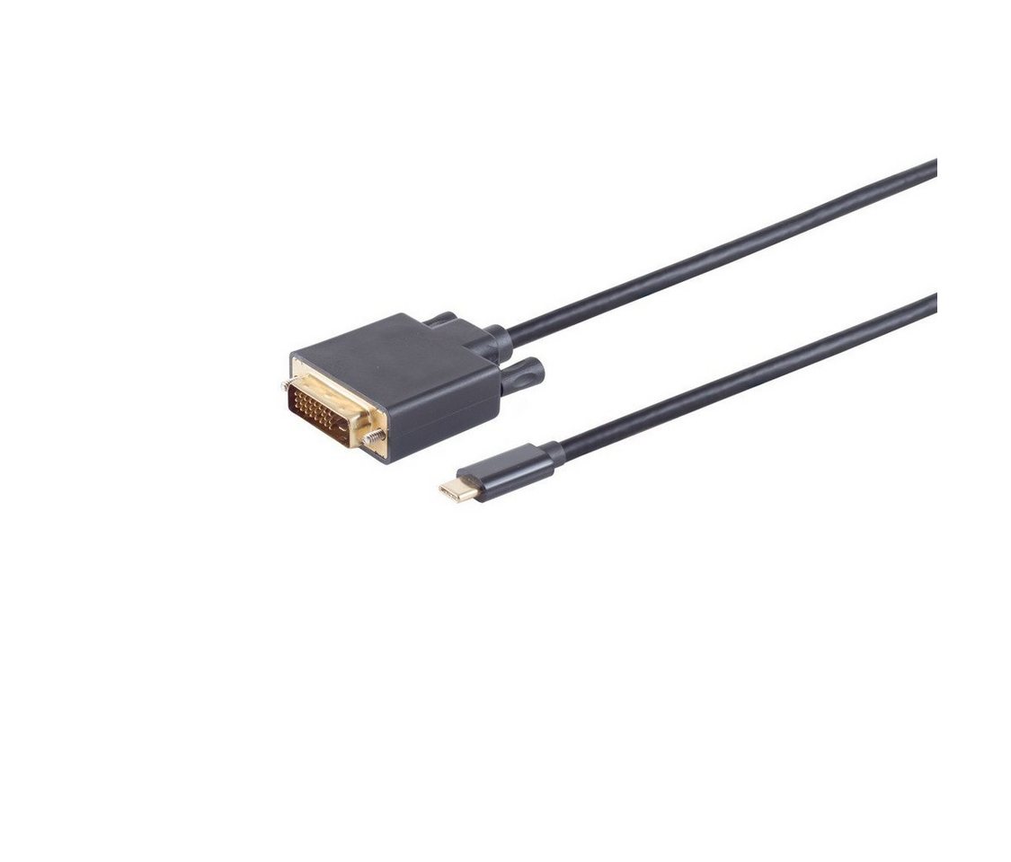 Kabelbude.eu DVI-D Stecker 24+1 auf USB Typ C Stecker, vergoldete Kontakte USB-Kabel, (180,00 cm) von Kabelbude.eu