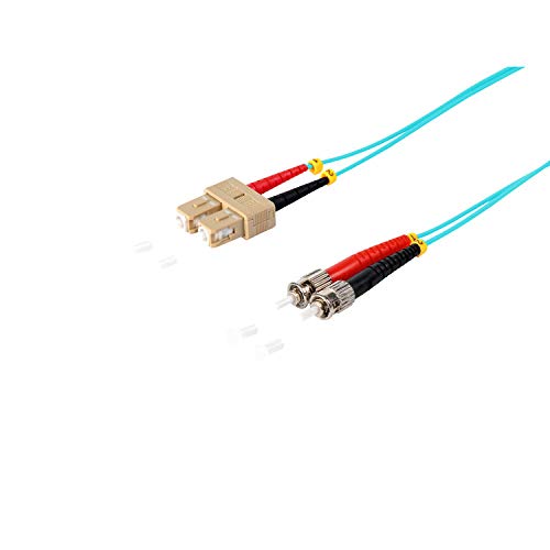 Kabelbude.eu Duplex Patchkabel SC/ST 50/125µ OM3 aqua 2m von Kabelbude.eu