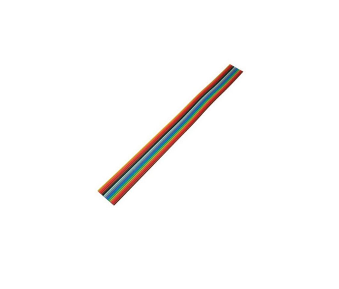 Kabelbude.eu Flachkabel, farbig Raster 1,27 mm, 14 pin Computer-Kabel, (1000 cm) von Kabelbude.eu
