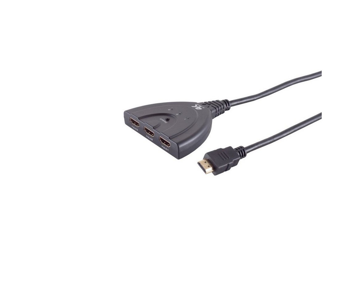 Kabelbude.eu HDMI Umschalter 3x IN - 1x OUT, 4K2K HDMI-Adapter von Kabelbude.eu