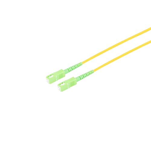 Kabelbude.eu LWL Simplex Glasfaser Patchkabel SC/SC APC 9/125µ, OS2 gelb 5,00m von Kabelbude.eu