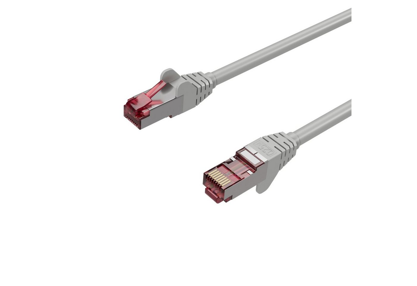 Kabelbude.eu Netzwerkkabel, RJ45 LAN, Ethernet Cat 6A, S/FTP, PIMF, Halogenfrei, LAN-Kabel, RJ-45, (15 cm) von Kabelbude.eu