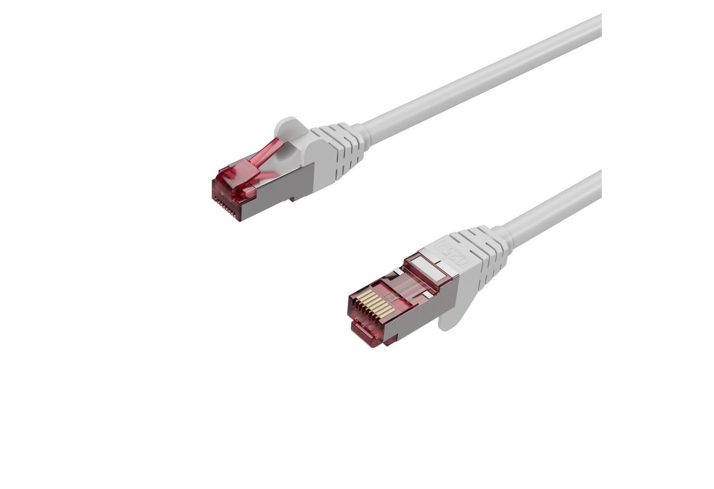 Kabelbude.eu Netzwerkkabel, RJ45 LAN, Ethernet Cat 6A, S/FTP, PIMF, Halogenfrei, LAN-Kabel, RJ-45, (15 cm) von Kabelbude.eu