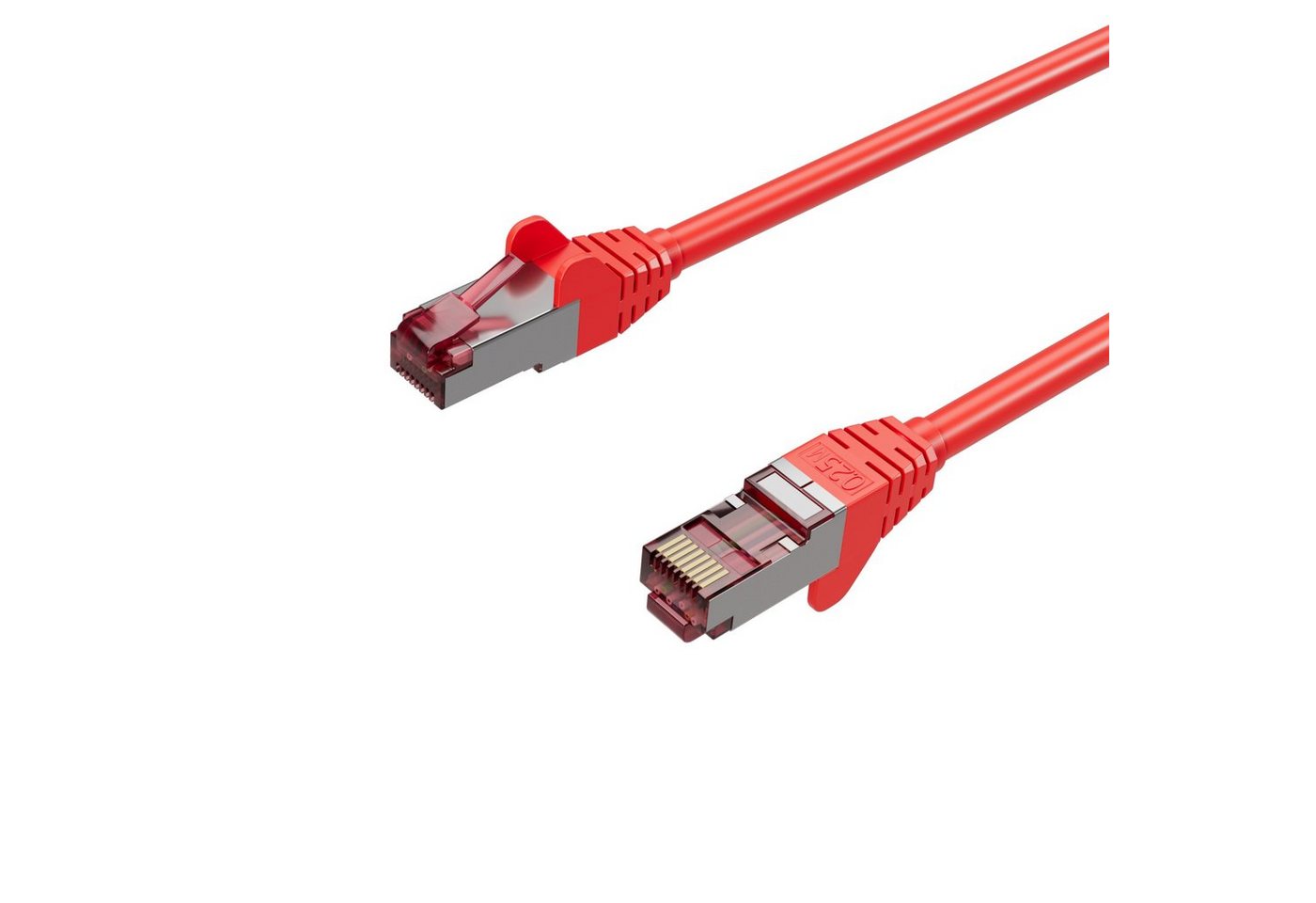 Kabelbude.eu Netzwerkkabel, RJ45 LAN, Ethernet Cat 6A, S/FTP, PIMF, Halogenfrei, LAN-Kabel, RJ-45, (15 cm) von Kabelbude.eu