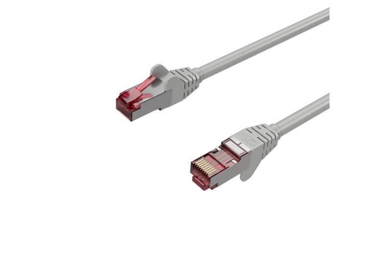 Kabelbude.eu Netzwerkkabel, RJ45 LAN, Ethernet Cat 6A, S/FTP, PIMF, Halogenfrei, LAN-Kabel, RJ-45, (25 cm) von Kabelbude.eu