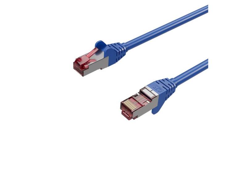 Kabelbude.eu Netzwerkkabel, RJ45 LAN, Ethernet Cat 6A, S/FTP, PIMF, Halogenfrei, LAN-Kabel, RJ-45, (25 cm) von Kabelbude.eu