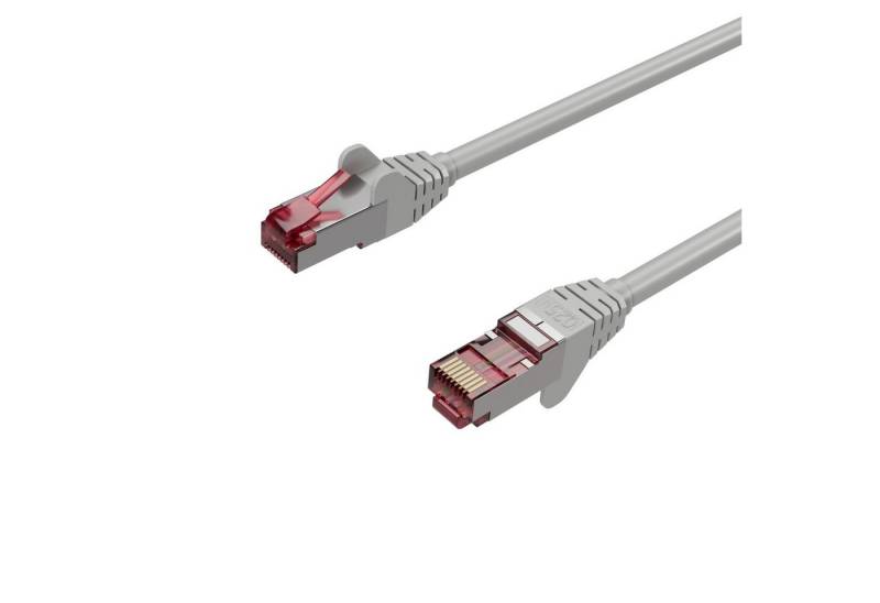 Kabelbude.eu Netzwerkkabel, RJ45 LAN, Ethernet Cat 6A, S/FTP, PIMF, Halogenfrei, LAN-Kabel, RJ-45, (50 cm) von Kabelbude.eu