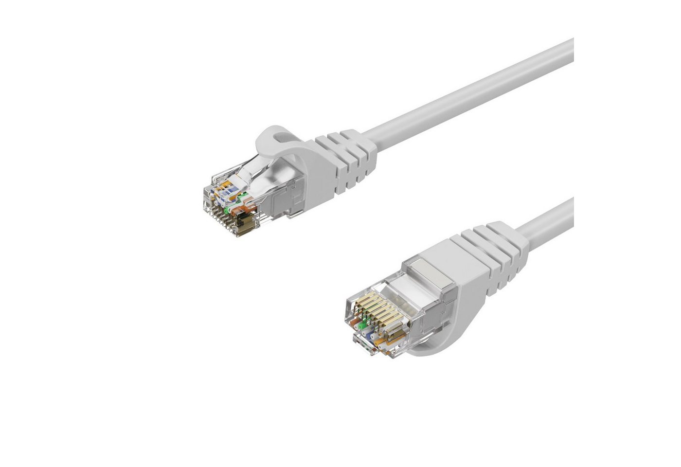 Kabelbude.eu Netzwerkkabel RJ45 LAN Kabel, Ethernet Kabel, S/FTP, PIMF, Rohkabel LAN-Kabel, RJ-45, (150 cm) von Kabelbude.eu