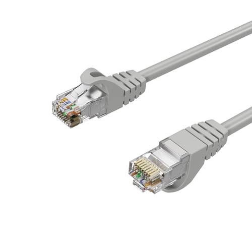 Kabelbude.eu Netzwerkkabel RJ45 Patchkabel, LAN-Kabel U/UTP, CAT 7 Rohkabel, bis 10 Gbit/s 20,00m Grau von Kabelbude.eu