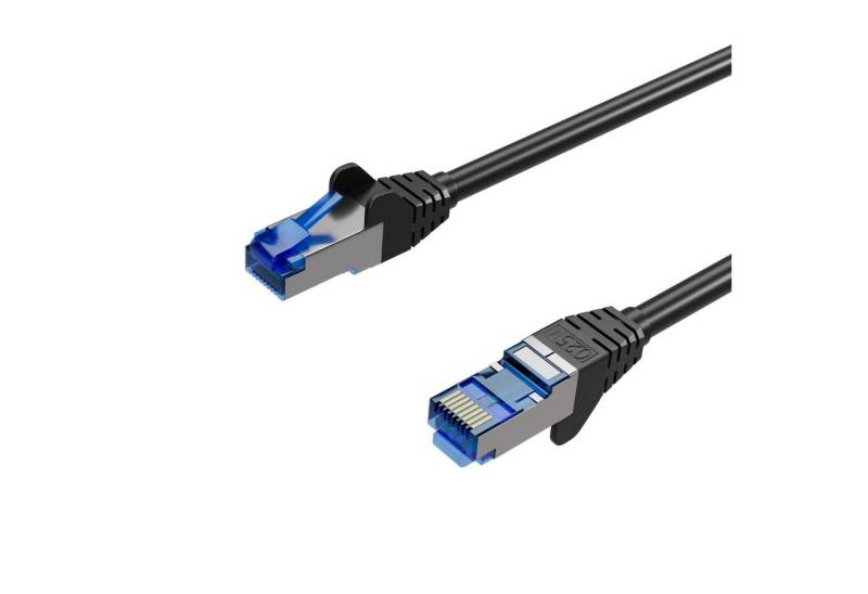 Kabelbude.eu Patchkabel, cat 6A, S/FTP, PIMF LAN-Kabel, RJ-45, (100 cm) von Kabelbude.eu