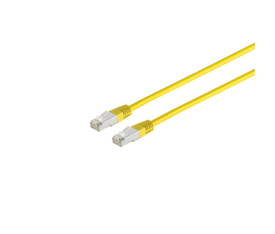 Kabelbude.eu Patchkabel, cat. 5e, SF/UTP, gelb, 25,0m LAN-Kabel, RJ-45, (2500 cm) von Kabelbude.eu