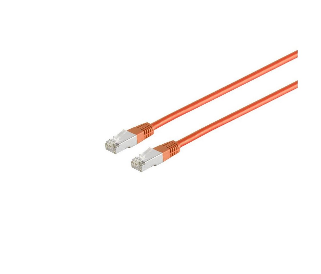 Kabelbude.eu Patchkabel, cat. 5e, SF/UTP, orange, 25,0m LAN-Kabel, RJ-45, (2500 cm) von Kabelbude.eu