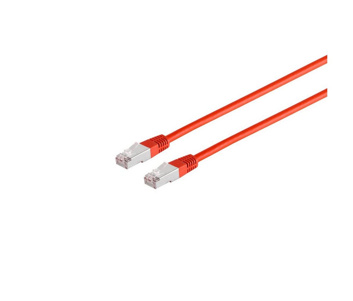 Kabelbude.eu Patchkabel, cat. 5e, SF/UTP, rot, 25,0m LAN-Kabel, RJ-45, (2500 cm) von Kabelbude.eu