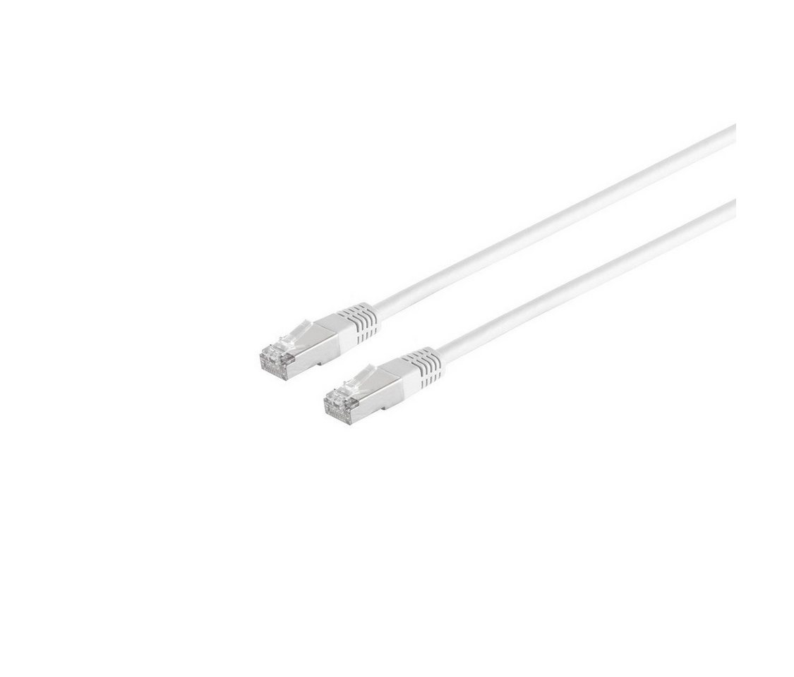 Kabelbude.eu Patchkabel, cat. 5e, SF/UTP, weiß, 30,0m LAN-Kabel, RJ-45, (3000 cm) von Kabelbude.eu