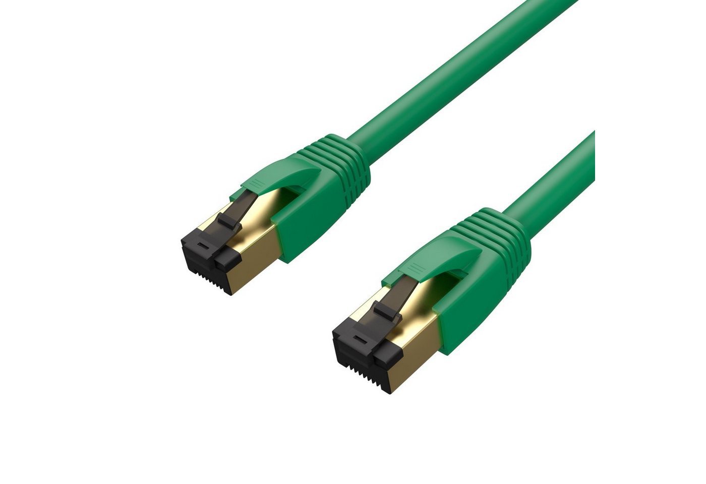Kabelbude.eu Patchkabel cat 8.1 F/FTP PIMF LSZH grün 0,25m LAN-Kabel, RJ-45, (25 cm) von Kabelbude.eu