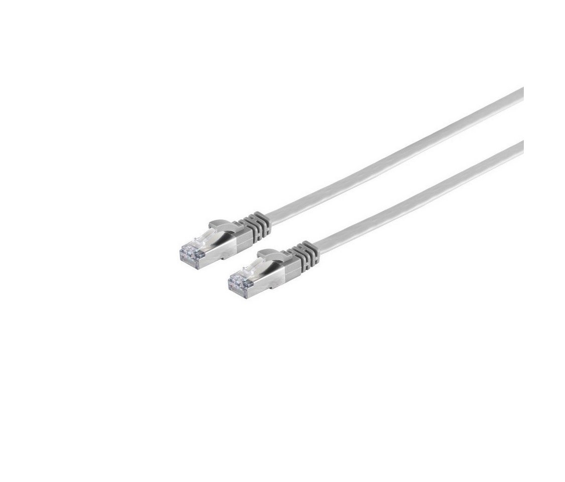 Kabelbude.eu RJ45 Flachkabel m. CAT 7 Rohkabel slim 5m LAN-Kabel, RJ-45, (500 cm) von Kabelbude.eu