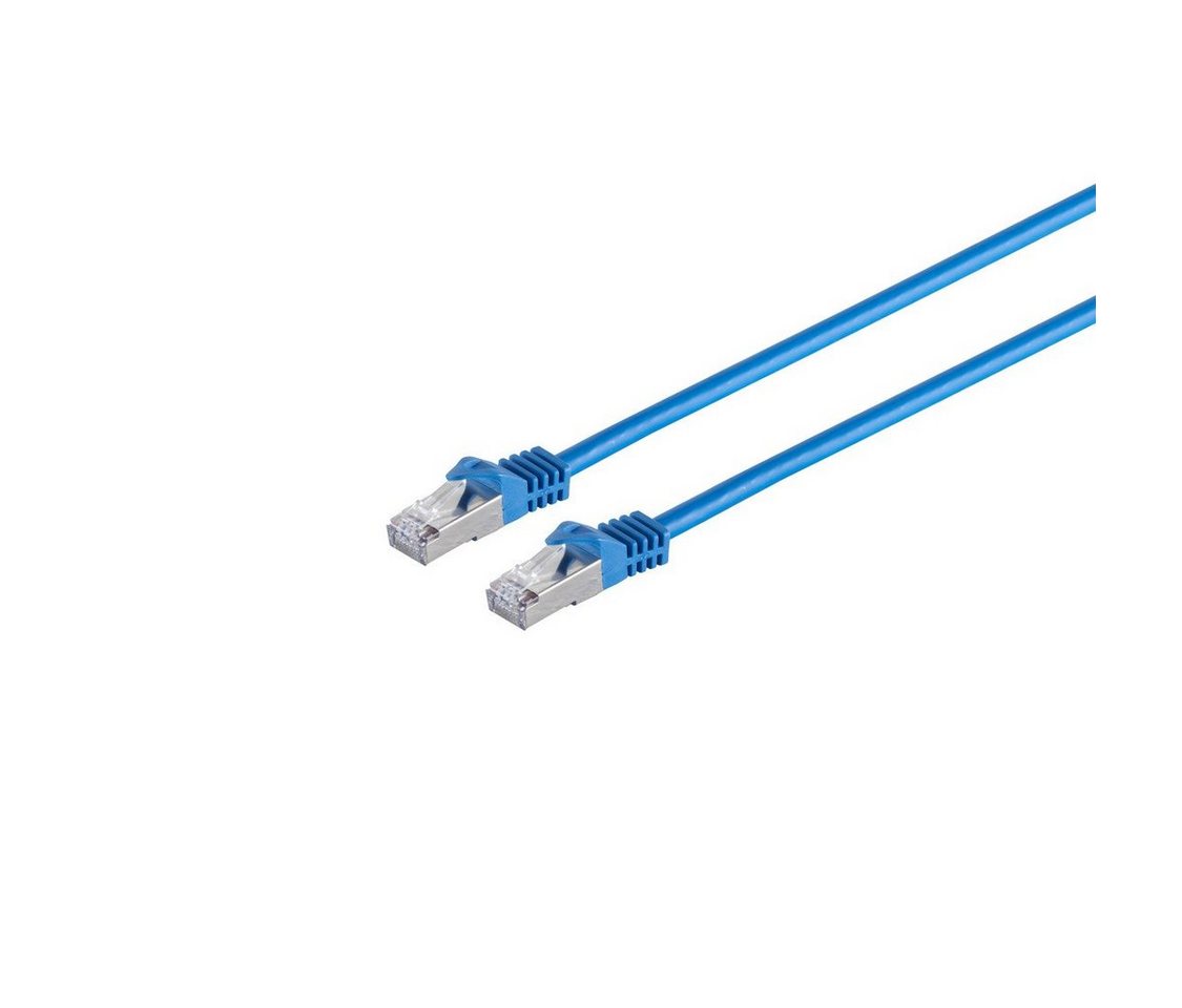 Kabelbude.eu RJ45 Patchkabel m. CAT 7 Rohkabel PIMF blau 20m LAN-Kabel, RJ-45, (2000 cm) von Kabelbude.eu