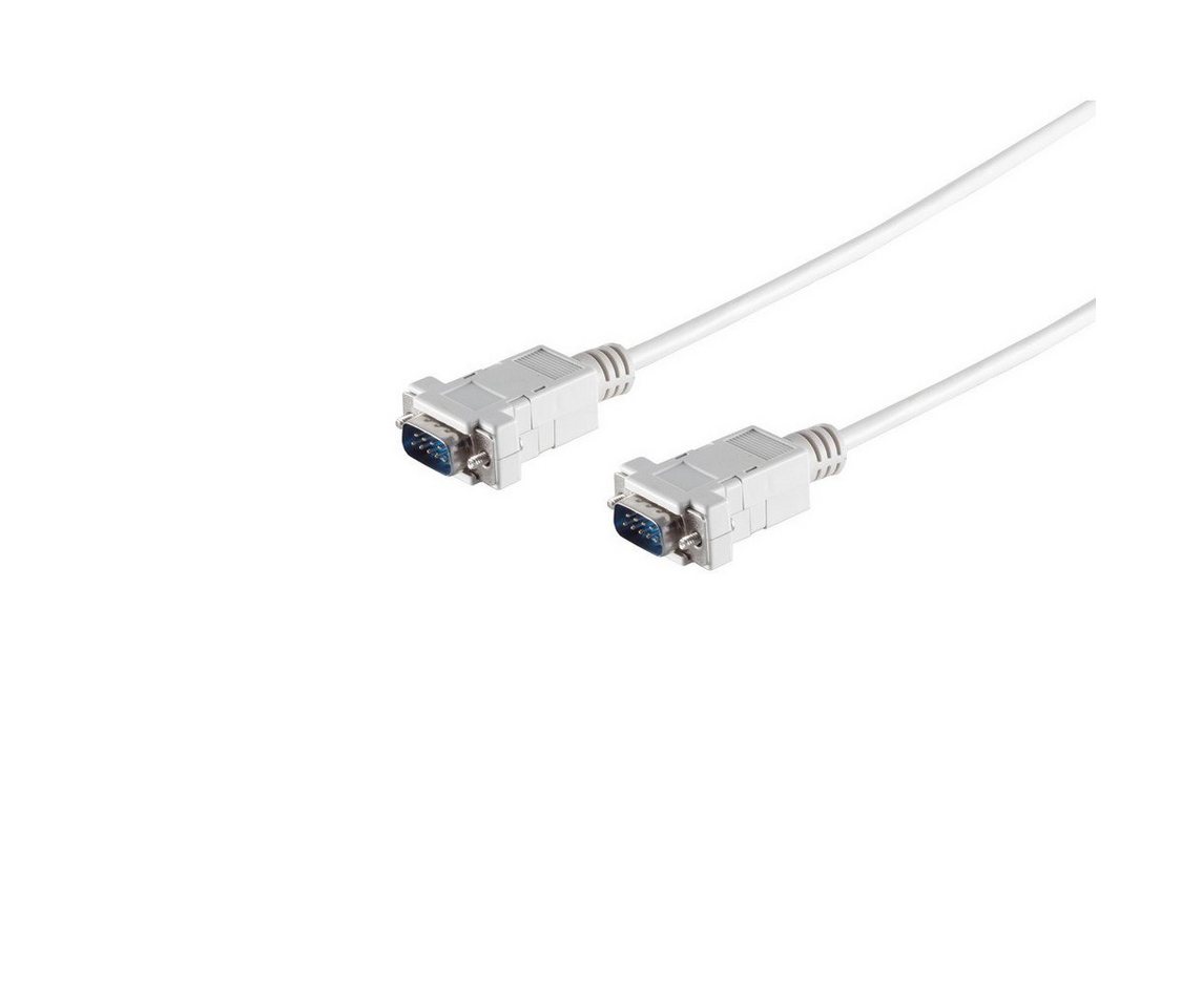 Kabelbude.eu SUB-D Anschlußkabel, 2 x 9-pol. Sub-D-Stecker, mit Schnapphauben Computer-Kabel, (180,00 cm) von Kabelbude.eu