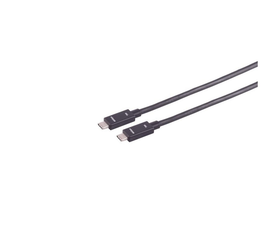 Kabelbude.eu USB-C® Verbindungskabel, Typ-C Stecker auf Typ-C Stecker, TB4, Ultra USB-Kabel, (200 cm) von Kabelbude.eu