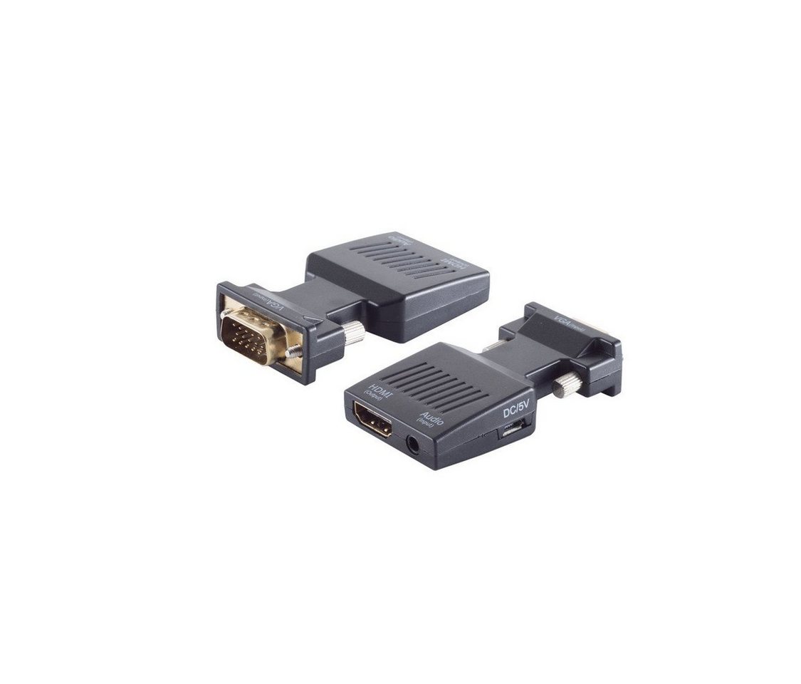Kabelbude.eu VGA Stecker /HDMI-A Buchse + 3,5mm Klinken Buchse HDMI-Adapter von Kabelbude.eu