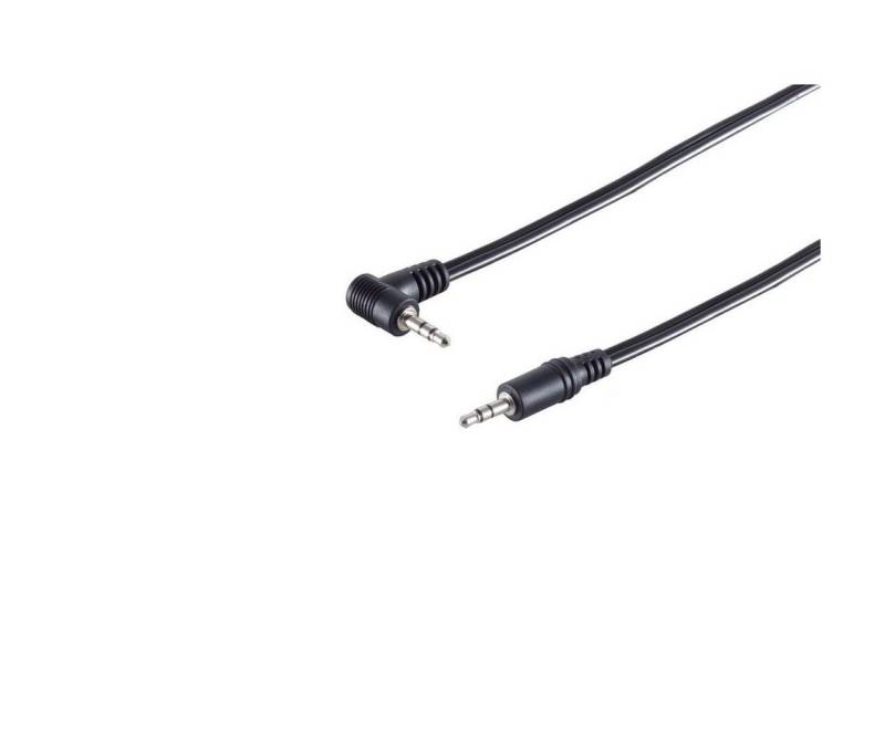 Kabelbude.eu Winkel-Klinkenstecker 3,5mm stereo auf Klinkenstecker 3,5mm stereo Audio-Kabel, (150,00 cm) von Kabelbude.eu