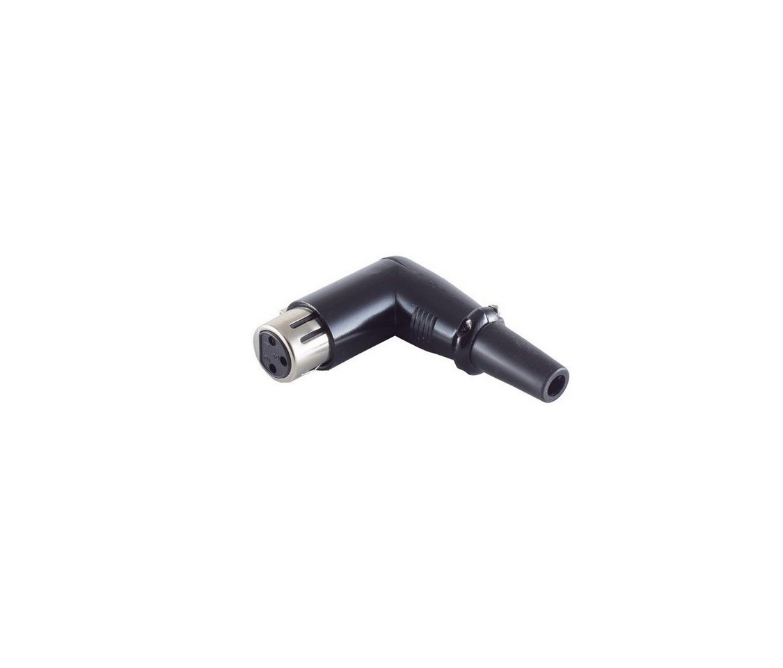 Kabelbude.eu XLR-Winkel-Kupplung, schwarz Audio-Adapter von Kabelbude.eu