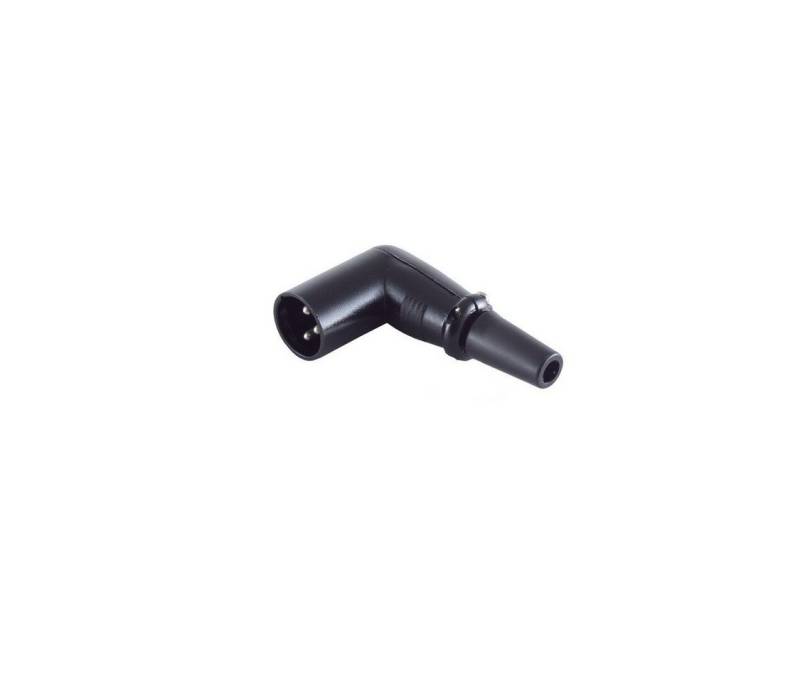 Kabelbude.eu XLR-Winkel-Stecker, schwarz Audio-Adapter von Kabelbude.eu