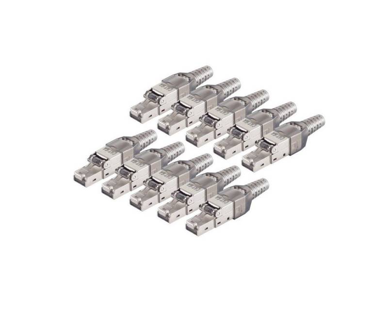 Kabelbude.eu cat. 6A Tool-less RJ45 Stecker geschirmt--VE10 Netzwerk-Adapter von Kabelbude.eu