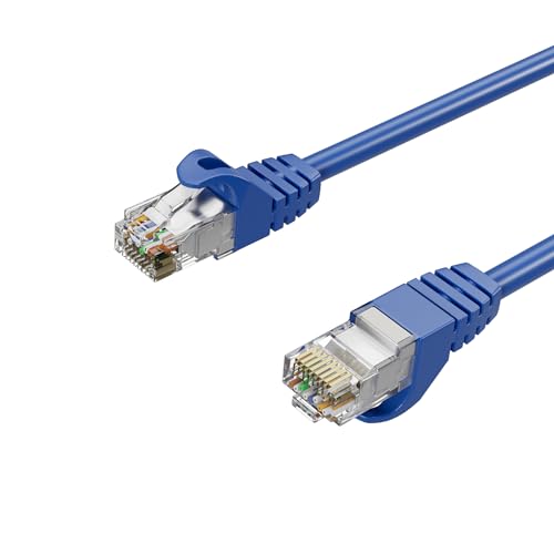 Netzwerkkabel RJ45 LAN Kabel, Ethernet Kabel, S/FTP, PIMF, Rohkabel Cat 7 Halogenfrei Blau 1,00m von Kabelbude.eu