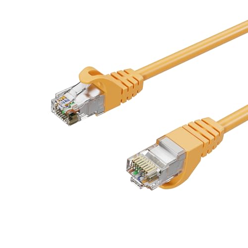 Netzwerkkabel RJ45 LAN Kabel, Ethernet Kabel, S/FTP, PIMF, Rohkabel Cat 7 Halogenfrei Orange 3,00m von Kabelbude.eu