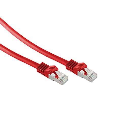 Netzwerkkabel RJ45 LAN Kabel, Ethernet Kabel, S/FTP, PIMF, Rohkabel Cat 7 Halogenfrei Rot 1,50m von Kabelbude.eu