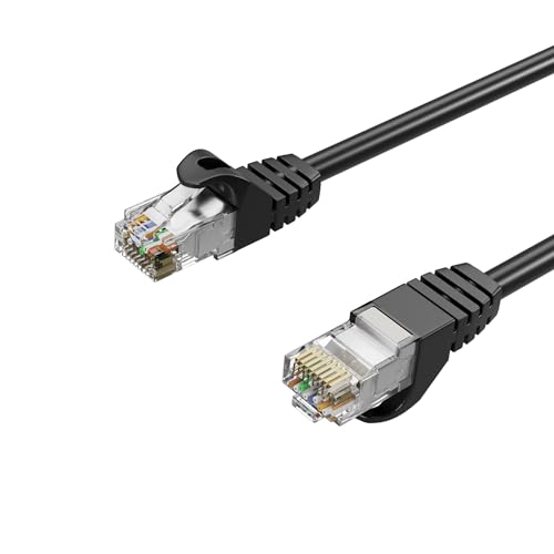 Netzwerkkabel RJ45 LAN Kabel, Ethernet Kabel, S/FTP, PIMF, Rohkabel Cat 7 Halogenfrei Schwarz 1,00m von Kabelbude.eu