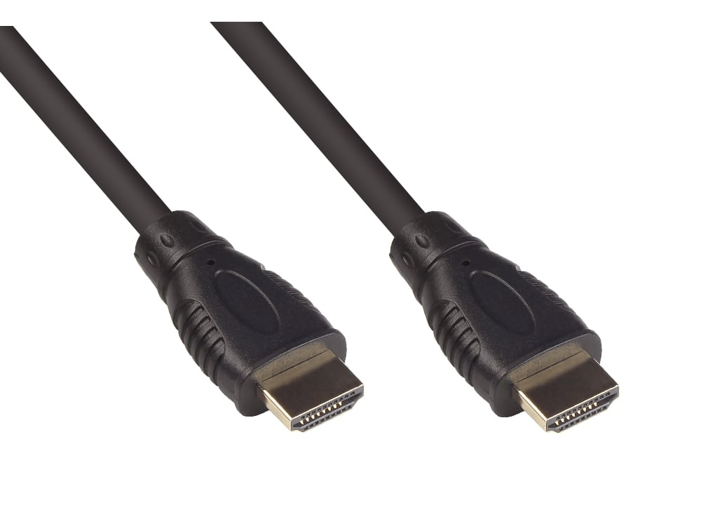 Anschlusskabel HDMI 2.0b, 4K / UHD @60Hz, 18 Gbit/s, vergoldete Kontakte, schwarz, 1m Anschlusskabel HDMI 2.0b, 4K / UHD @60Hz, 18 Gbit/s, vergoldete Kontakte, schwarz, 1m von Kabelmeister