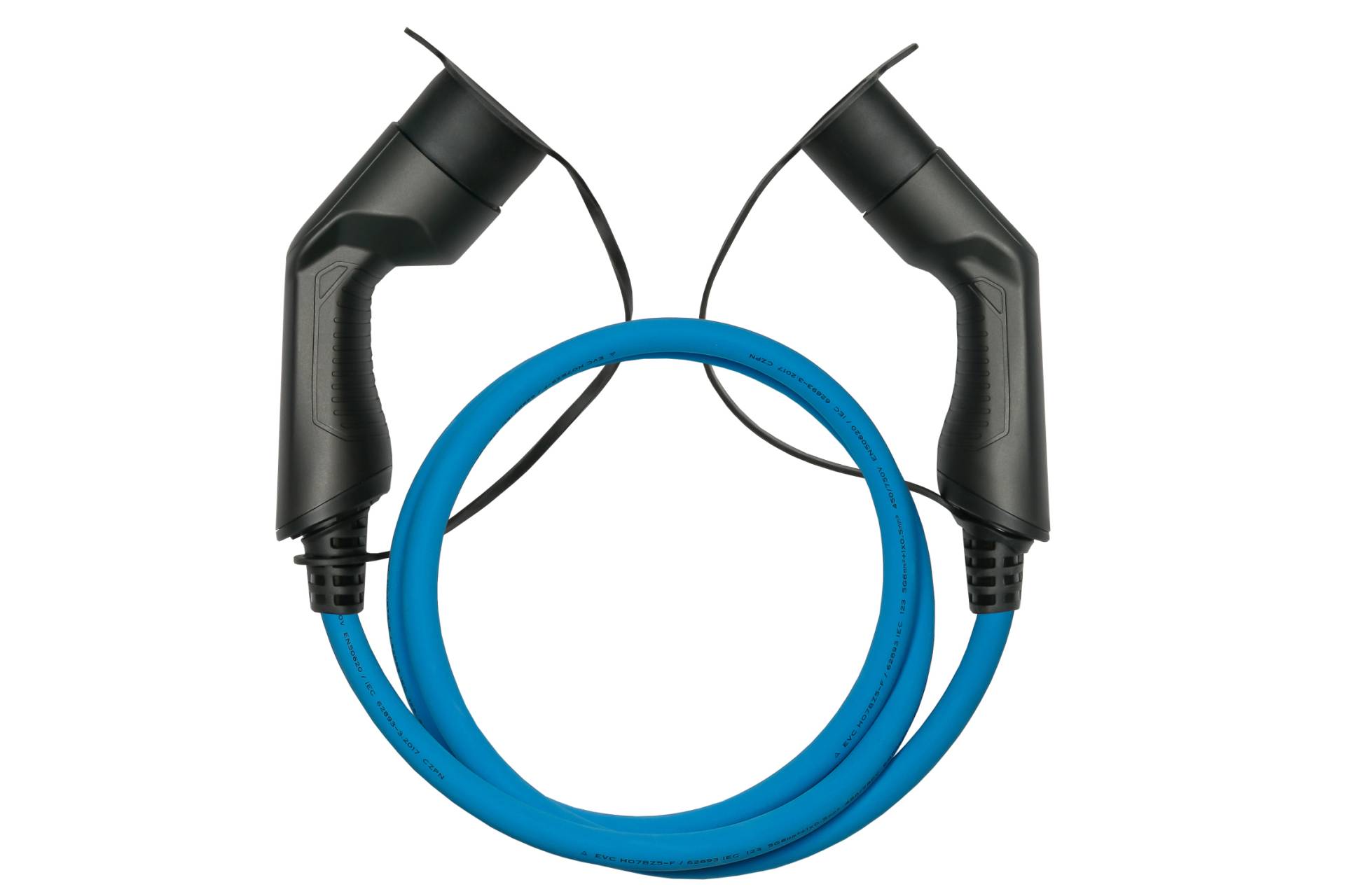Typ 2 Ladekabel für Elektro- und Hybridfahrzeuge, 3-phasig, 32 A, 22 kW, blau, 2,5m Typ 2 Ladekabel für Elektro- und Hybridfahrzeuge, 3-phasig, 32 A, 22 kW, blau, 2,5m von Kabelmeister