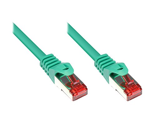 Kabelmeister® Cat.6 Ethernet LAN Patchkabel mit Rastnasenschutz - S/FTP, PiMF, PVC, 250MHz - Gigabit-fähig - grün, 7,5m von Kabelmeister