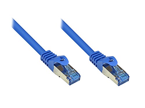 Kabelmeister® Cat.6A Ethernet LAN Patchkabel mit Rastnasenschutz - S/FTP, PiMF, PVC, 500MHz, halogenfrei- 10-Gigabit-fähig - blau, 3m von Kabelmeister