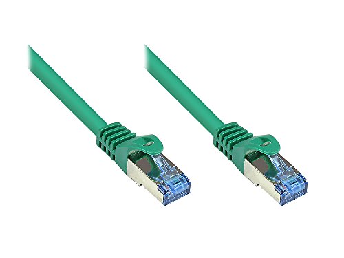 Kabelmeister® Cat.6A Ethernet LAN Patchkabel mit Rastnasenschutz - S/FTP, PiMF, PVC, 500MHz, halogenfrei- 10-Gigabit-fähig - grün, 2m von Kabelmeister