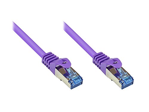 Kabelmeister® Cat.6A Ethernet LAN Patchkabel mit Rastnasenschutz - S/FTP, PiMF, PVC, 500MHz, halogenfrei- 10-Gigabit-fähig - violett, 1,5m von Kabelmeister