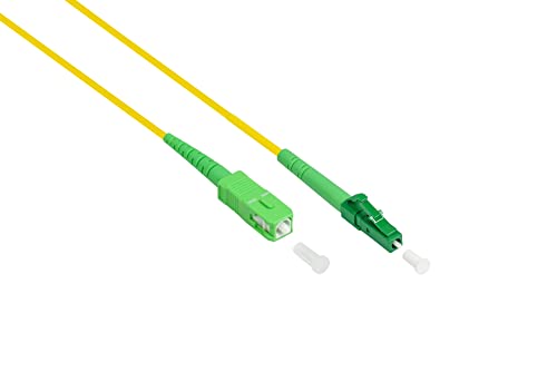 Kabelmeister® OS2 LWL Kabel - 20 m - Simplex - Stecker LC (APC) an SC (APC) - Singlemode 9/125 - Lichtwellen-Leiter, Glasfaser-Kabel, Patchkabel für FTTH/FTTB/FTTx/FritzBox/Router - QUALITÄTSWARE von Kabelmeister